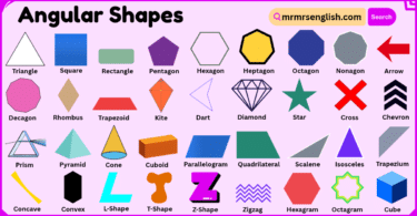 Angular Shapes with Names and Pictures