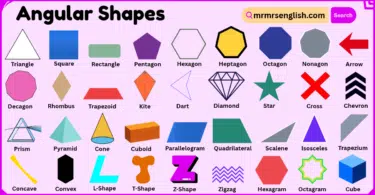 Angular Shapes with Names and Pictures