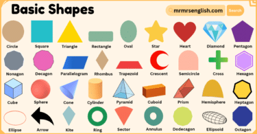Basic Shapes with Names and Pictures