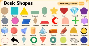 Basic Shapes with Names and Pictures