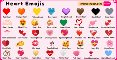 Heart Emoji Meanings in English with Pictures