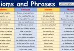 Idioms and Phrases Examples in English with Pictures