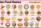 Indian Food Names with Their Pictures