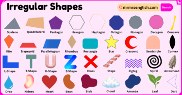 Irregular Shapes with Names and Pictures