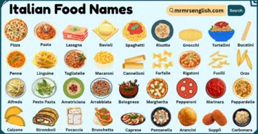 Italian Food Names with Their Pictures