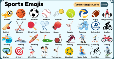 Sports Emojis with meanings and Pictures