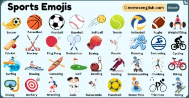 Sports Emojis with meanings and Pictures
